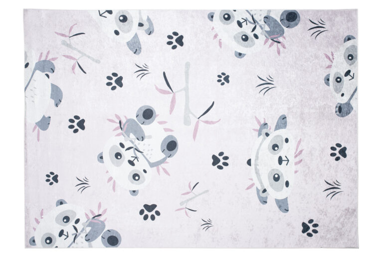 Dywan Emma Antypoślizgowy Do Prania Różowy Szary Pandy