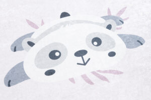 Dywan Emma Antypoślizgowy Do Prania Różowy Szary Pandy