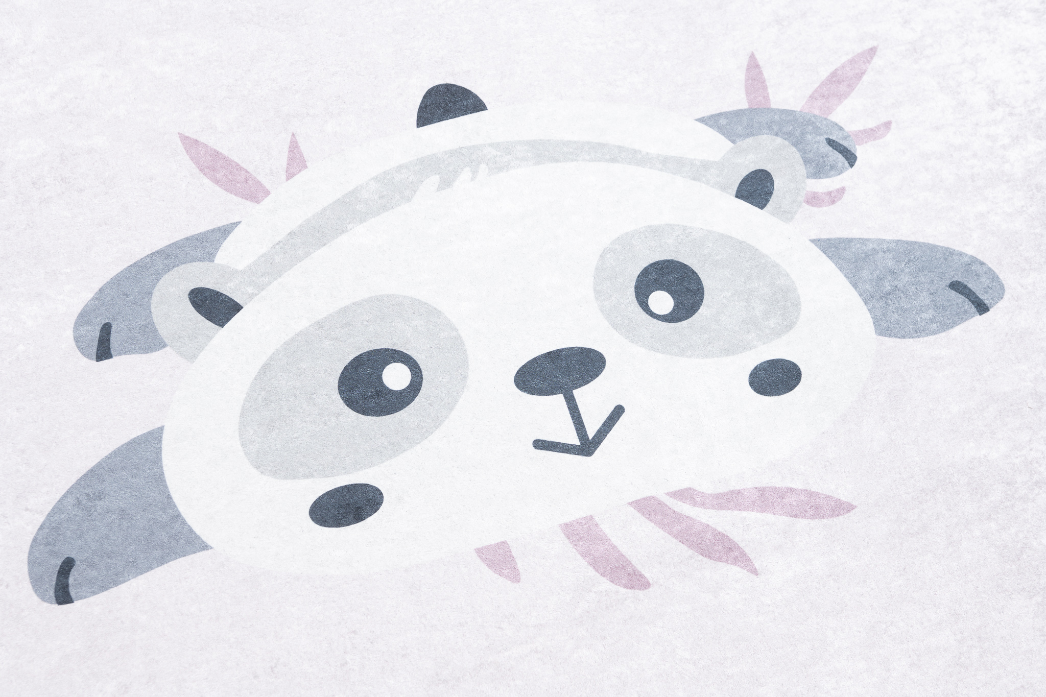 Dywan Emma Antypoślizgowy Do Prania Różowy Szary Pandy