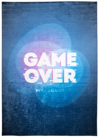 Dywan Emma Antypoślizgowy Do Prania Granatowy Game Over