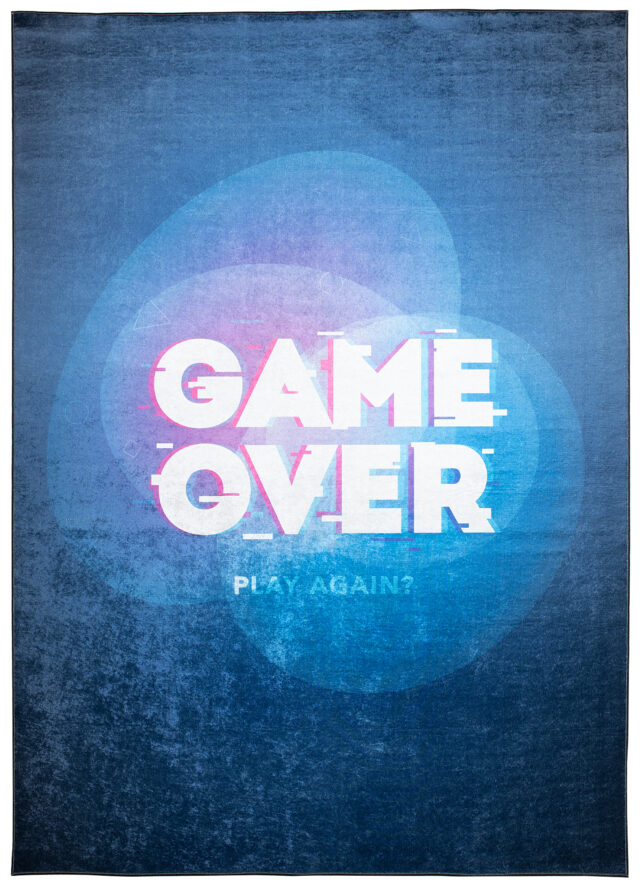 Dywan Emma Antypoślizgowy Do Prania Granatowy Game Over