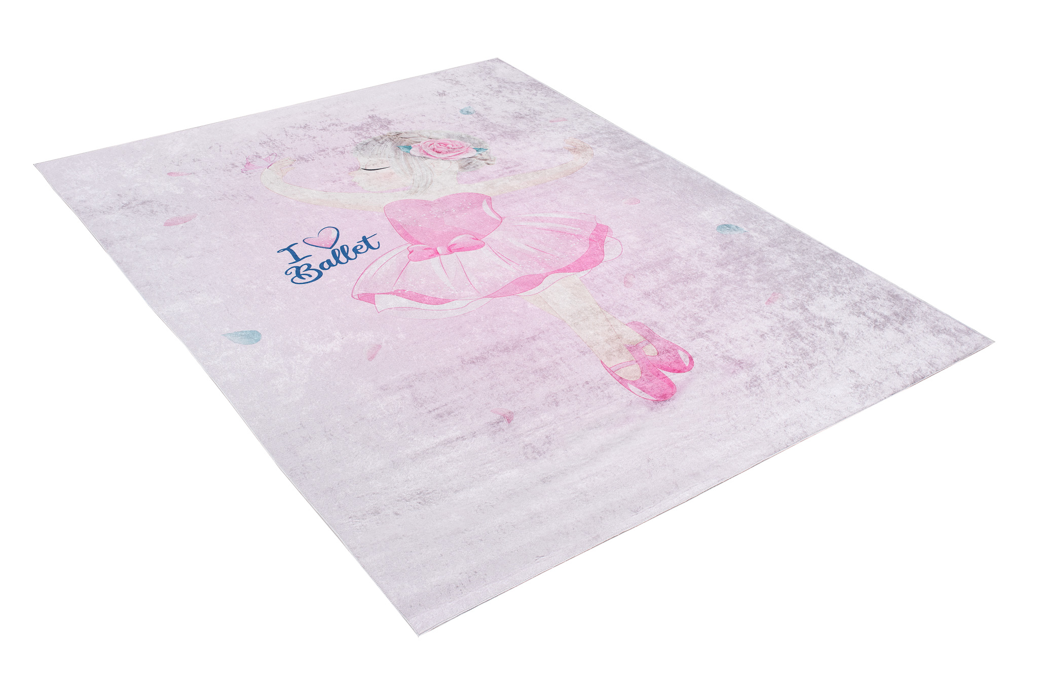Dywan Emma Dziecięcy Antypoślizgowy Różowy Baletnica