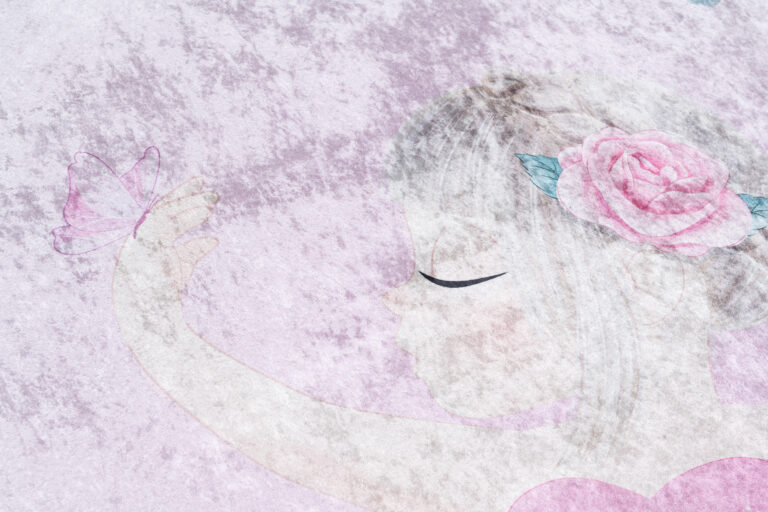 Dywan Emma Dziecięcy Antypoślizgowy Różowy Baletnica