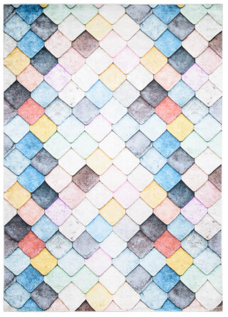 Dywan Toscana Geometryczny Pastelowe Kwadraty