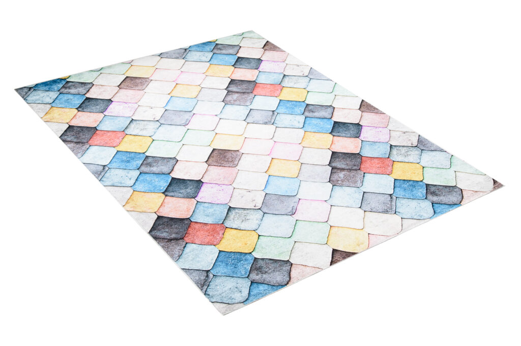 Dywan Toscana Geometryczny Pastelowe Kwadraty