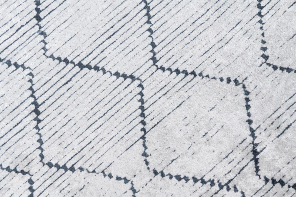 Dywan Toscana Geometryczny Szary Granatowe Zygzaki
