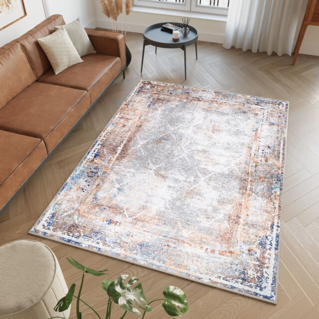 Dywan Victoria Vintage Granatowo Miedziany