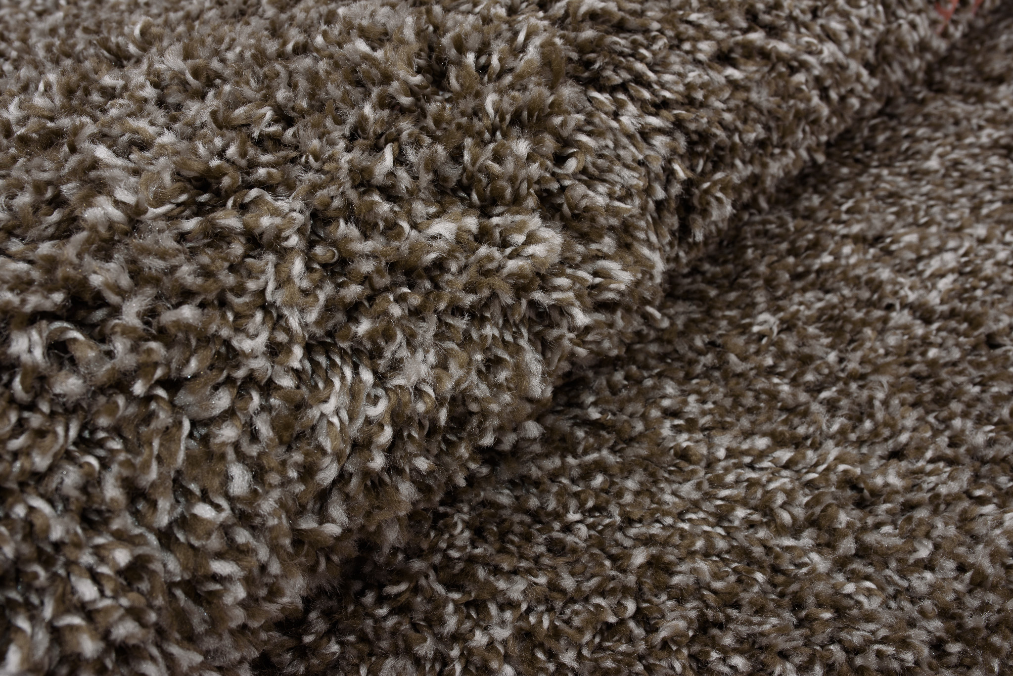 Dywan Essence Koło Shaggy Taupe Szary Melanż