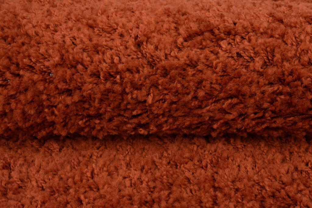 Dywan Essence Koło Shaggy Jednokolorowy Terakota