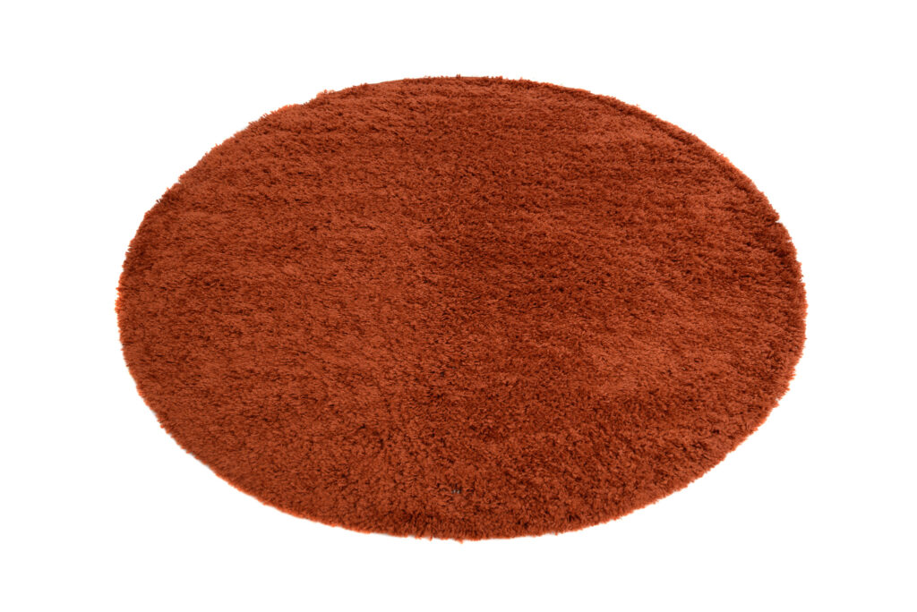 Dywan Essence Koło Shaggy Jednokolorowy Terakota