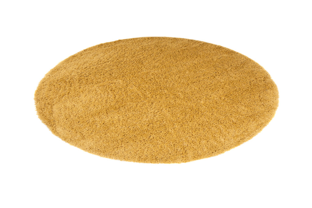 Dywan Essence Koło Shaggy Jednokolorowy Musztardowy