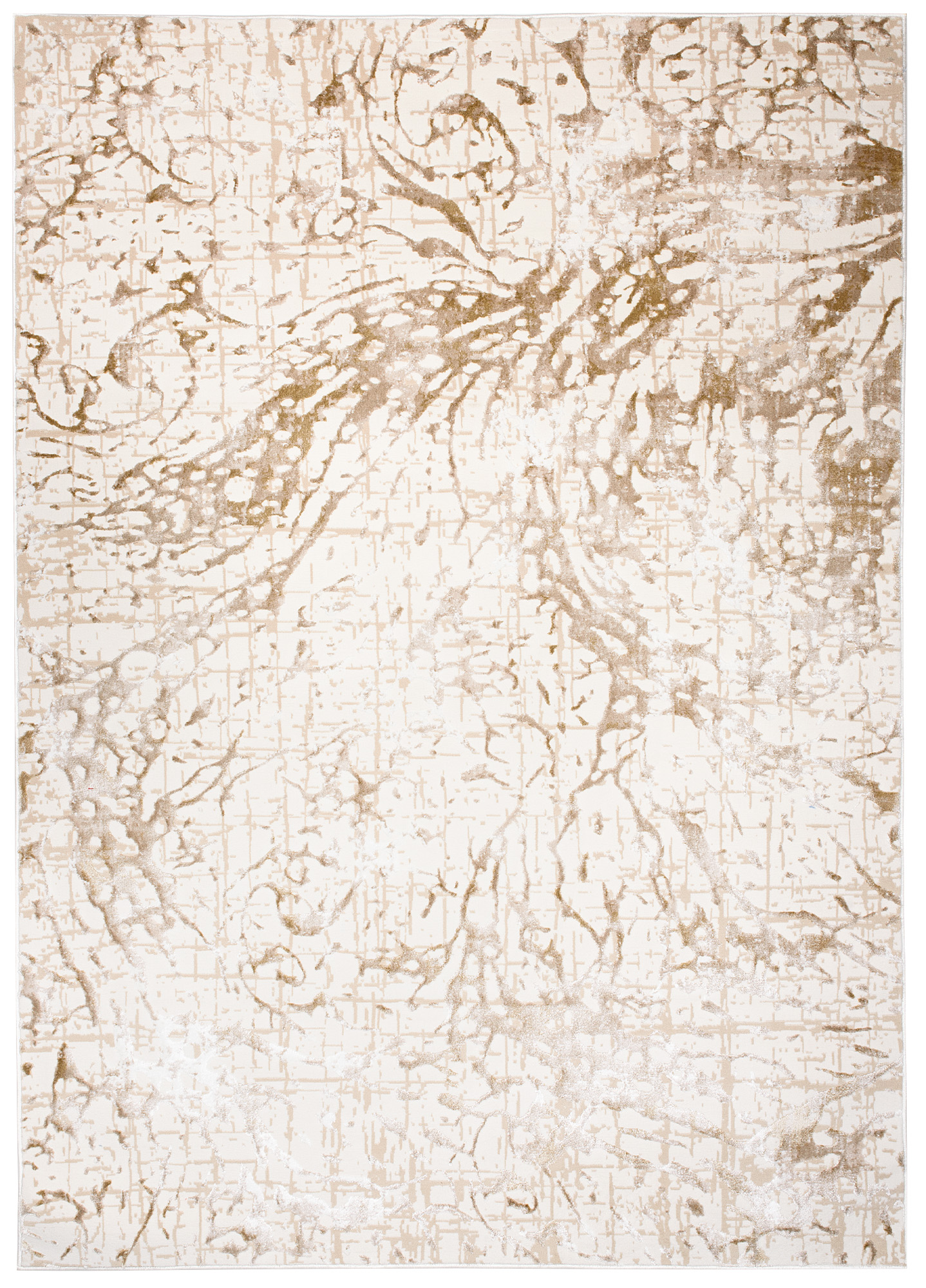 Dywan Hera Kremowy Beżowy Abstrakcyjny Fale Efekt 3D