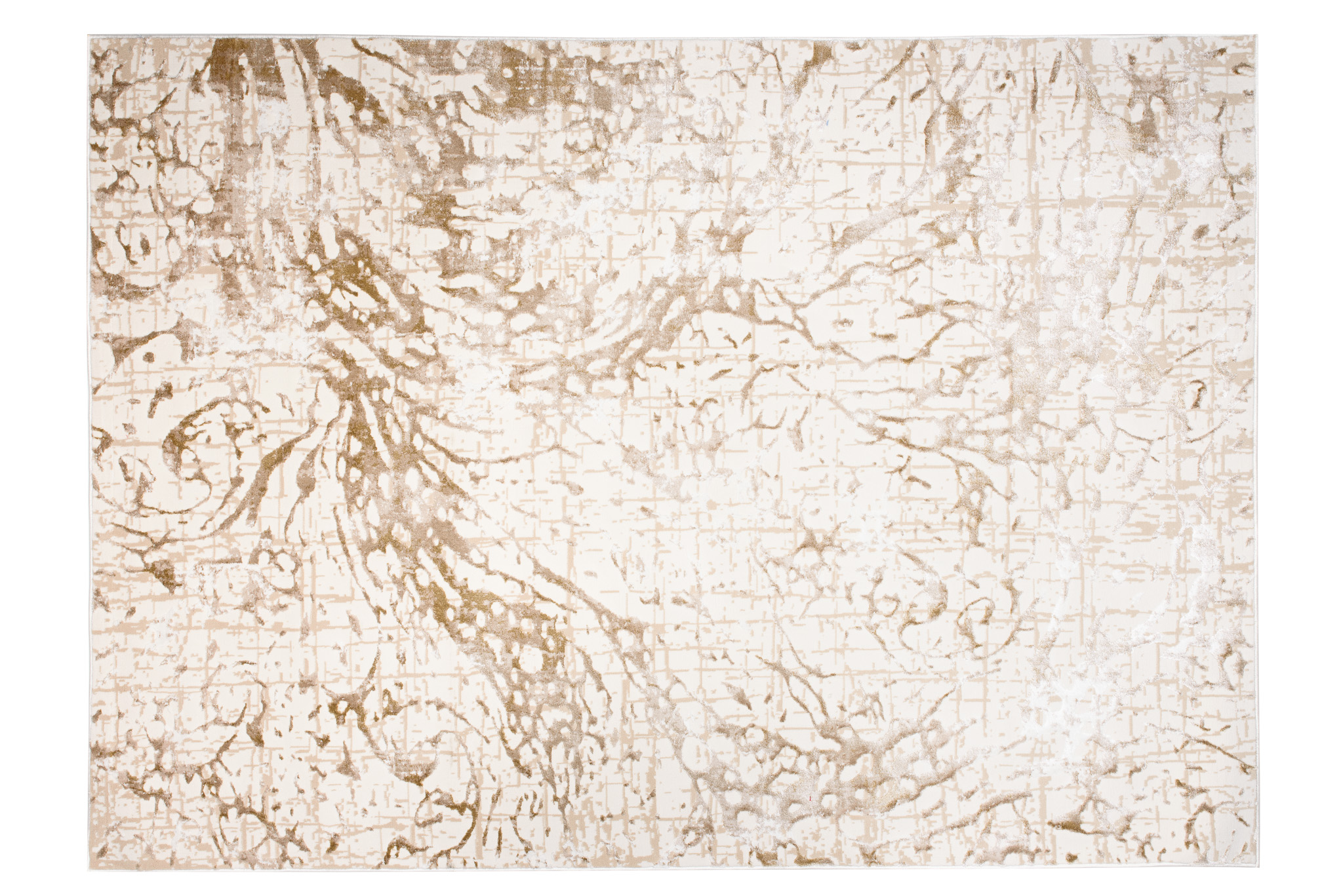 Dywan Hera Kremowy Beżowy Abstrakcyjny Fale Efekt 3D