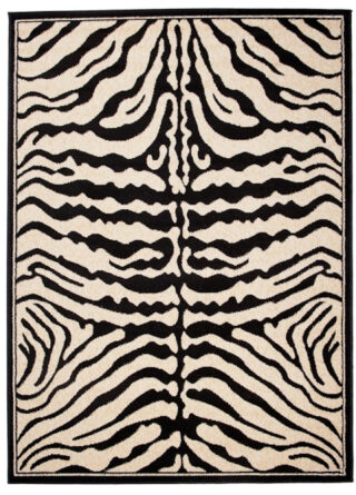 Dywan Atlas Zebra Czarno Kremowy