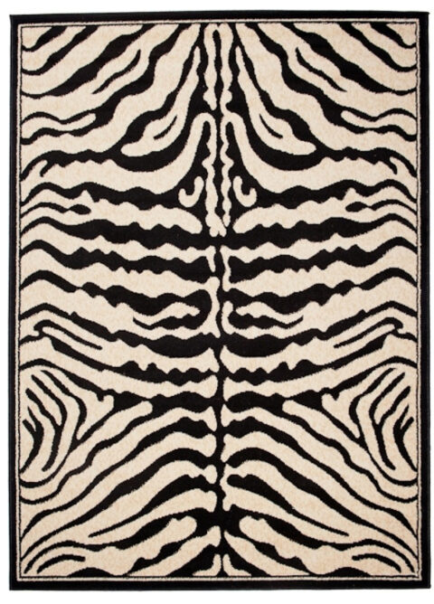 Dywan Atlas Zebra Czarno Kremowy