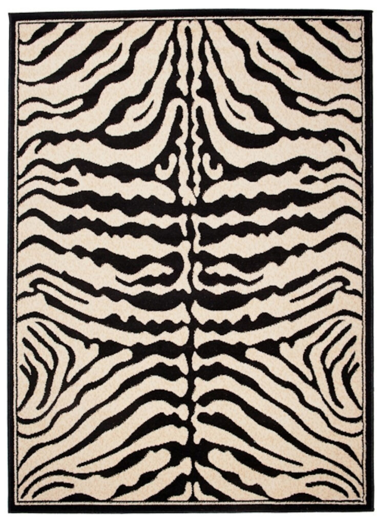 Dywan Atlas Zebra Czarno Kremowy