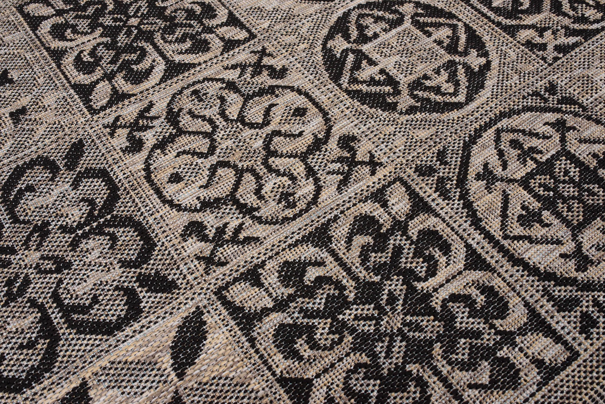 Dywan Melissa Brązowy Czarny Mozaika Indoor Outdoor