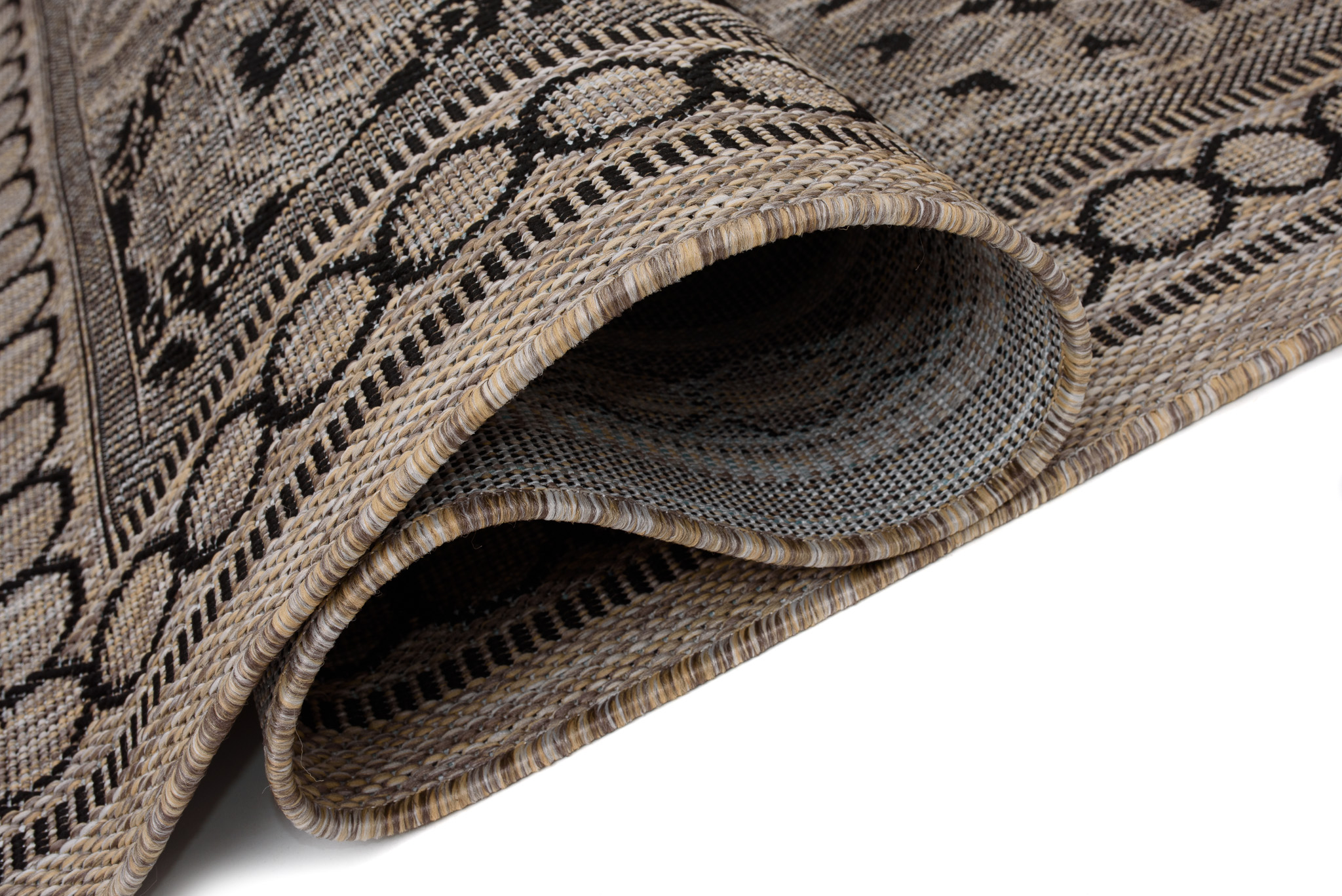 Dywan Melissa Brązowy Czarny Mozaika Indoor Outdoor