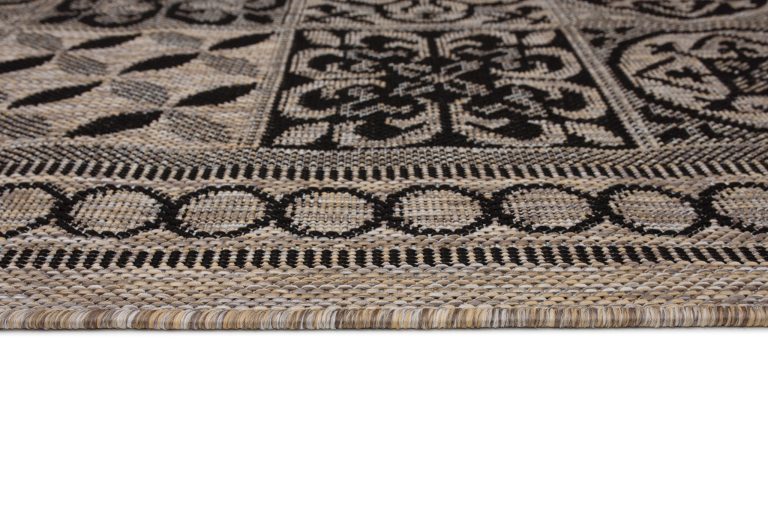 Dywan Melissa Brązowy Czarny Mozaika Indoor Outdoor