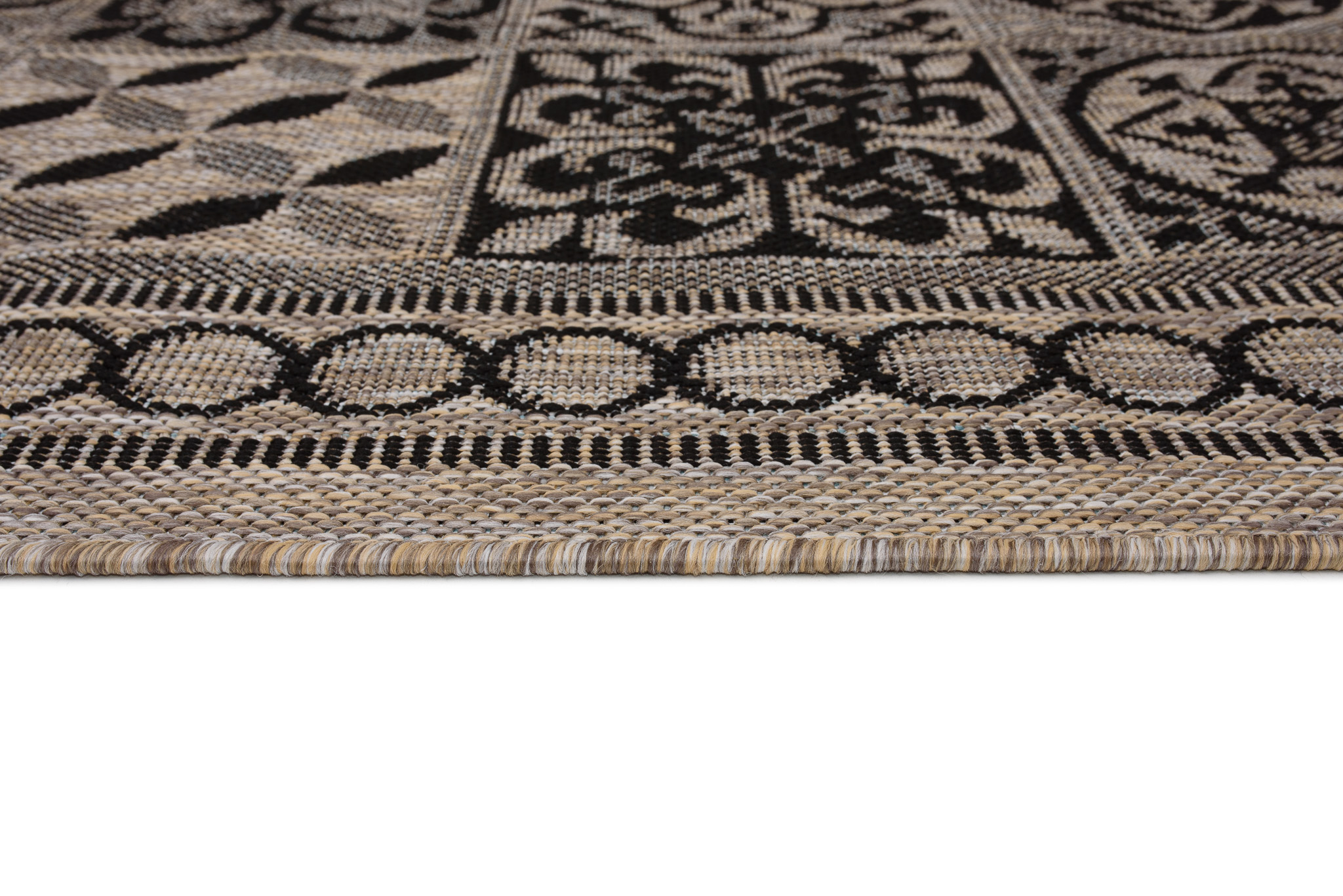 Dywan Melissa Brązowy Czarny Mozaika Indoor Outdoor