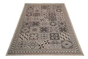 Dywan Melissa Brązowy Czarny Mozaika Indoor Outdoor