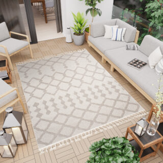 Dywan Timber Indoor Outdoor Beżowy Geometryczny Etniczny