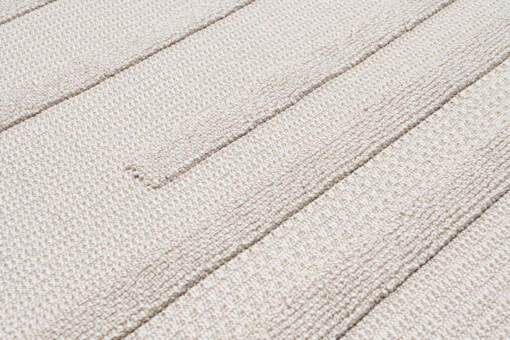 Dywan Timber Indoor Outdoor Beżowy Paski z Frędzlami