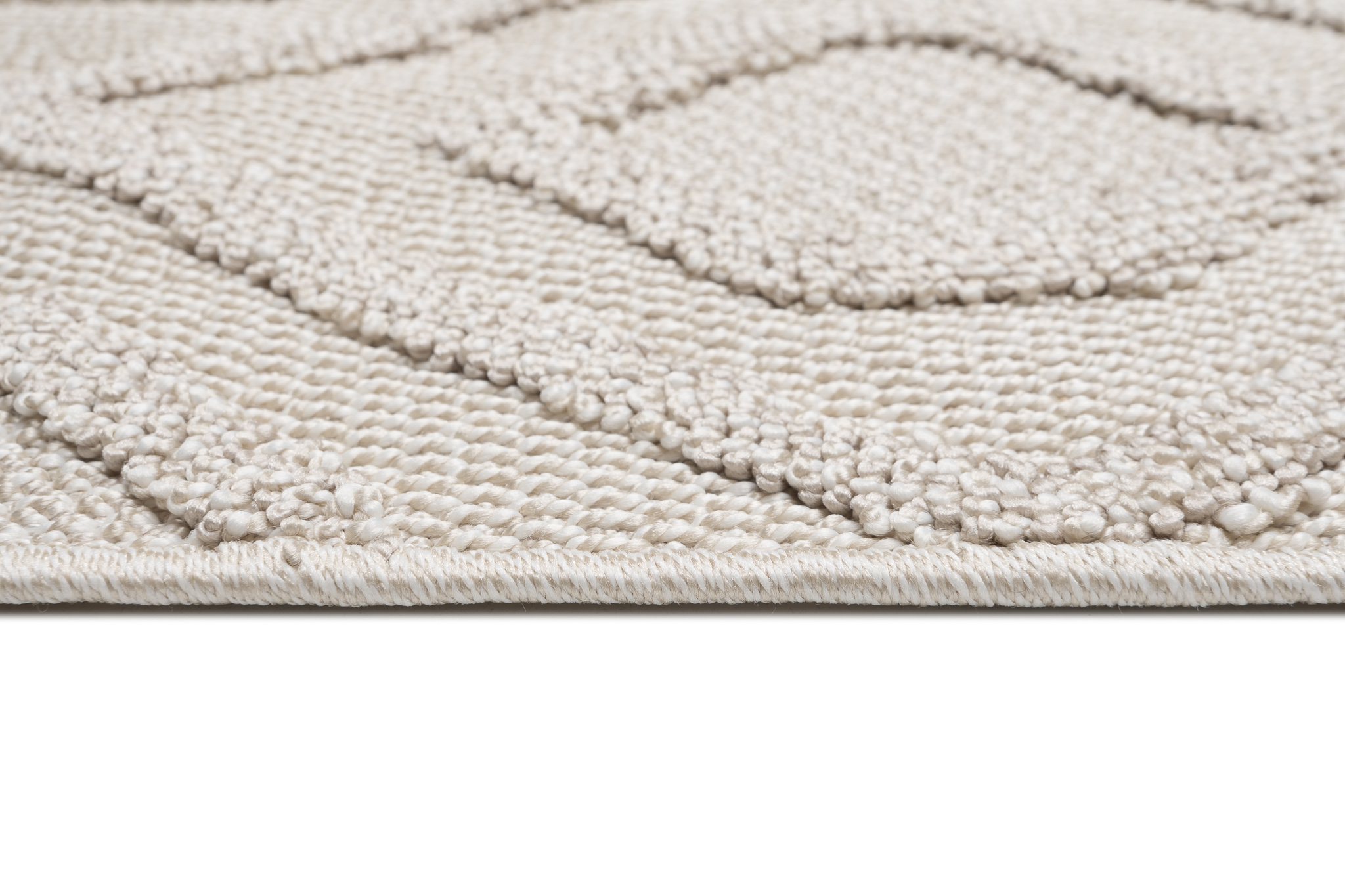 Dywan Timber Indoor Outdoor Beżowy Geometryczny z Frędzlami