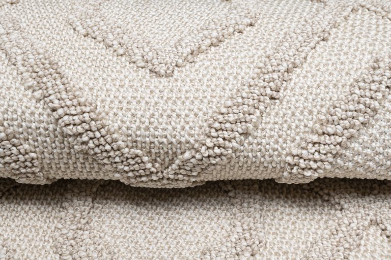 Dywan Timber Indoor Outdoor Beżowy Geometryczny z Frędzlami