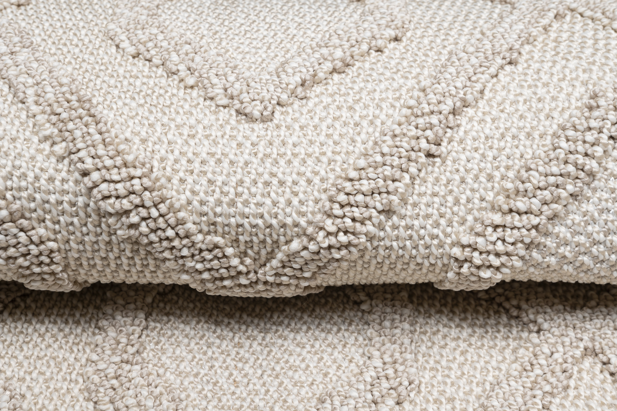 Dywan Timber Indoor Outdoor Beżowy Geometryczny z Frędzlami