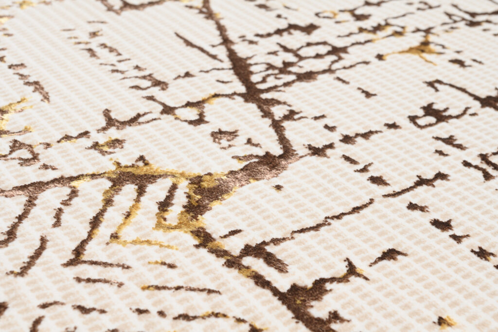 Dywan Golden Kremowy Złoty Patchwork