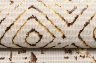 Dywan Golden Kremowy Złoty Patchwork