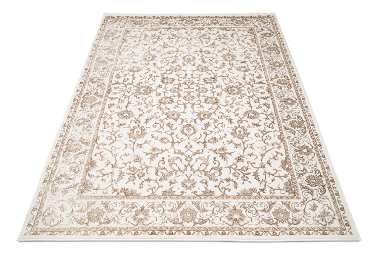Dywan Hera Vintage Kremowy Beżowy Rama Efekt 3D