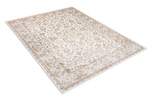 Dywan Hera Vintage Kremowy Beżowy Rama Efekt 3D