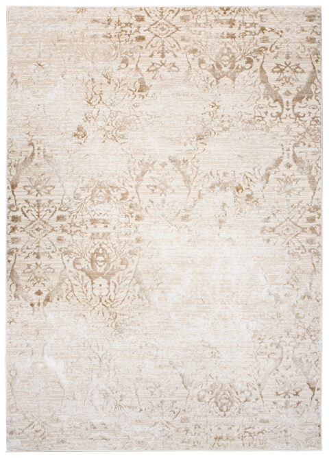 Dywan Hera Kremowy Beżowy Ornamenty Vintage Efekt 3D