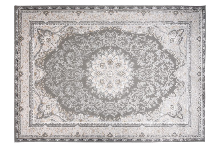 Dywan Hera Szary Beżowy Kremowy Klasyczny Efekt 3D