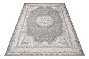 Dywan Hera Szary Beżowy Kremowy Klasyczny Efekt 3D