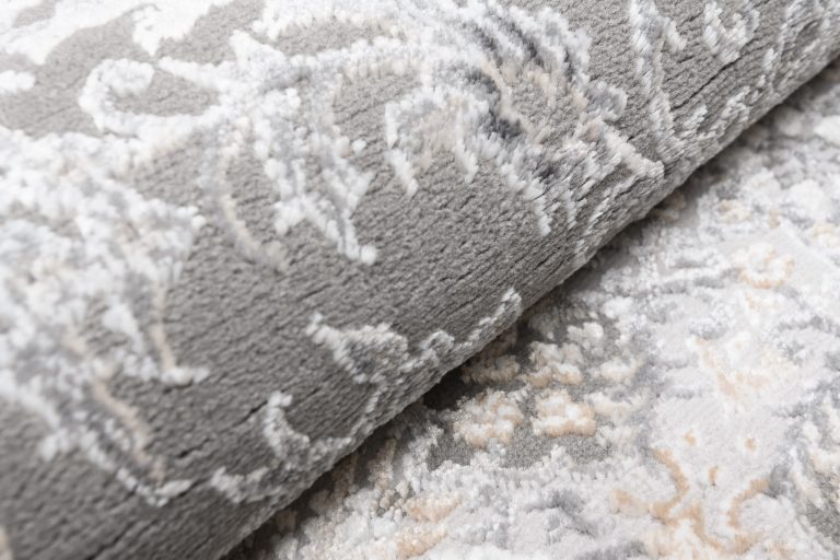 Dywan Hera Szary Beżowy Kremowy Klasyczny Efekt 3D