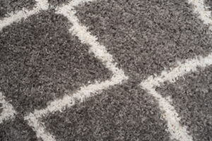 Dywan Boho z Frędzlami Szary ZygZak Shaggy