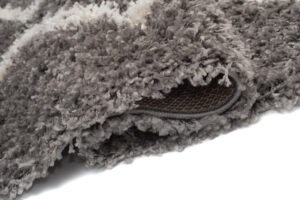 Dywan Boho z Frędzlami Szary ZygZak Shaggy