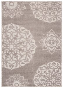 Dywan Zewnętrzny Patio Szary Ornamenty