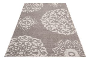 Dywan Zewnętrzny Patio Szary Ornamenty