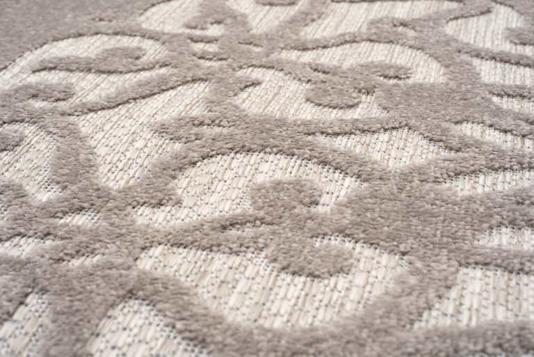 Dywan Zewnętrzny Patio Szary Ornamenty