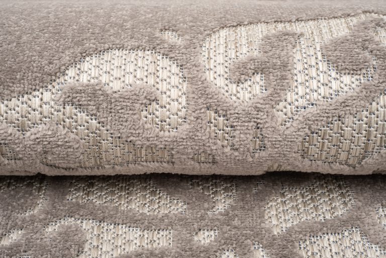 Dywan Zewnętrzny Patio Szary Ornamenty