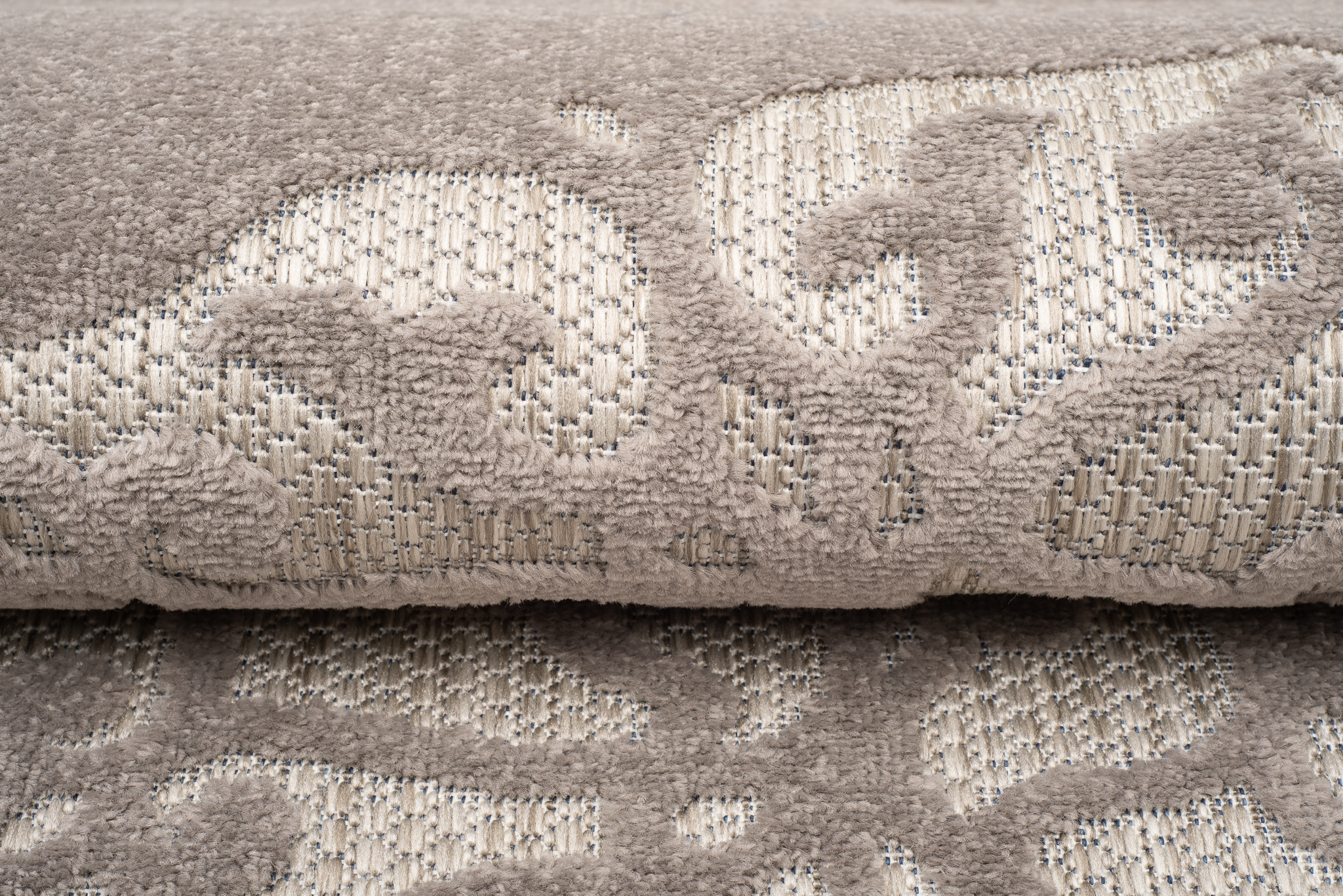 Dywan Zewnętrzny Patio Szary Ornamenty