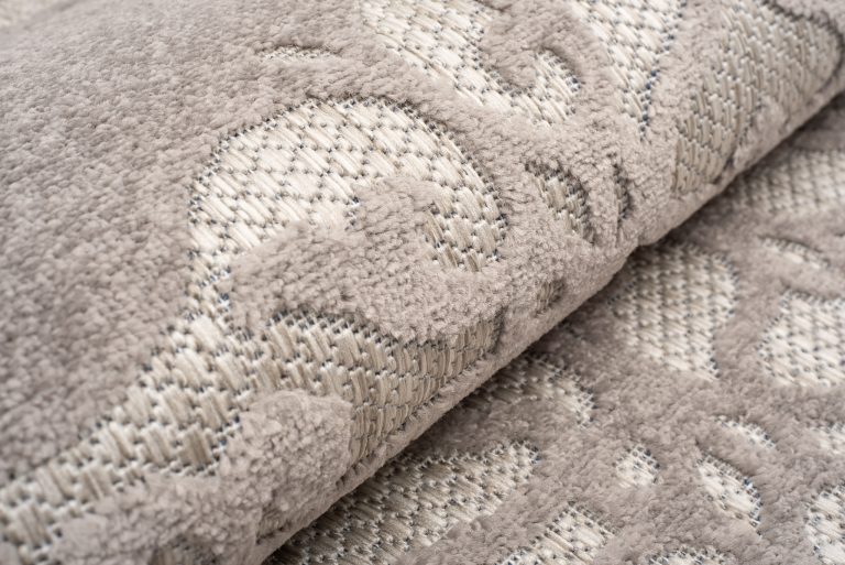 Dywan Zewnętrzny Patio Szary Ornamenty