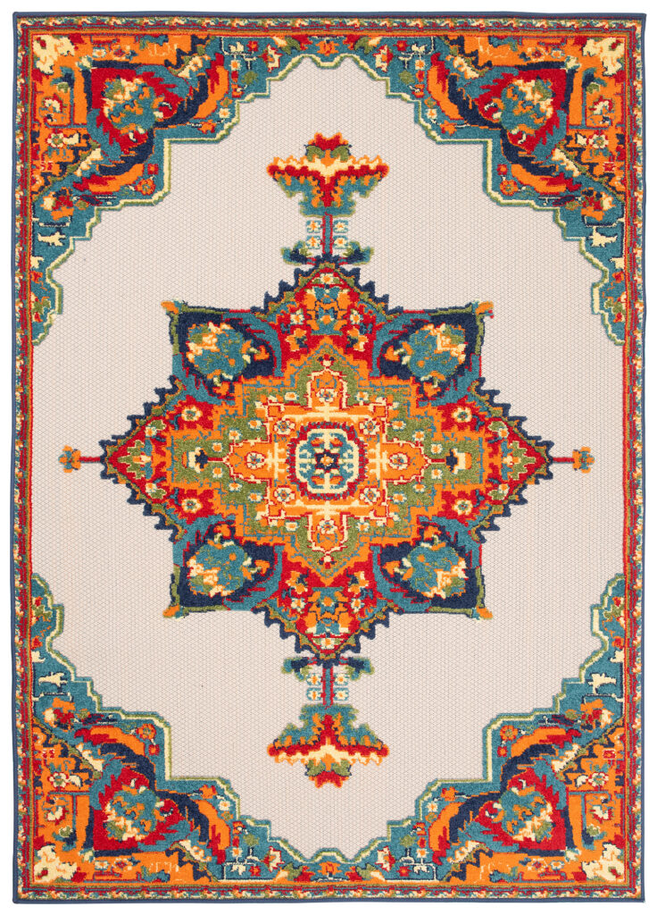 Dywan Zewnętrzny Patio Wielokolorowy Vintage