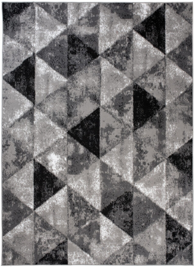 Dywan Luxury Szary Geometryczny Trójkąty
