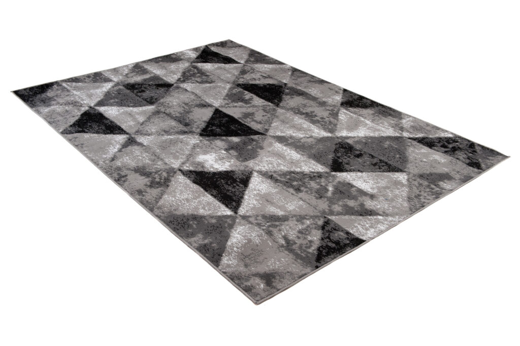 Dywan Luxury Szary Geometryczny Trójkąty