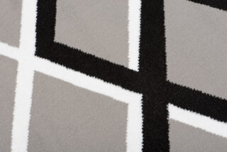Dywan Luxury Szary Czarny Geometryczny Krata